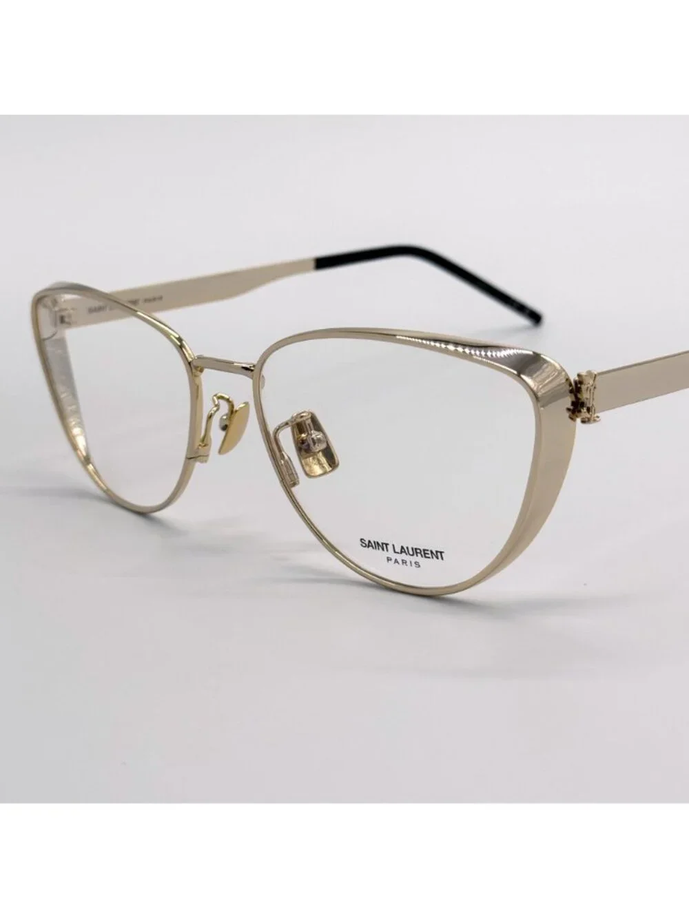NEW SAINT LAURENT EYEGLASSES SLM92 004 WOMEN CAT EYE GOLD EYEWEAR SL M92
